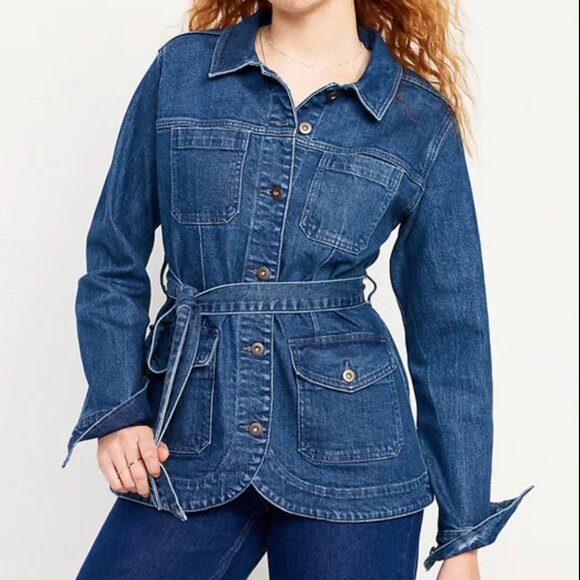 Old Navy Jean Utility Jacket - Picture 1 of 8